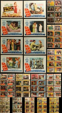 6t0413 LOT OF 104 1950S LOBBY CARDS 1950s complete sets from a variety of different movies!