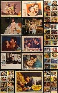 6t0434 LOT OF 65 LOBBY CARDS 1940s-1960s great scenes from a variety of different movies!
