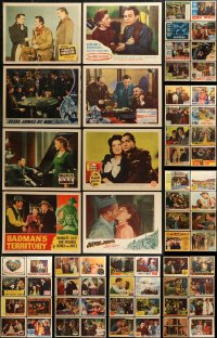 6t0425 LOT OF 76 1940S LOBBY CARDS 1940s great scenes from a variety of different movies!
