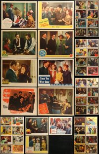 6t0444 LOT OF 59 1940S LOBBY CARDS 1940s great scenes from a variety of different movies!