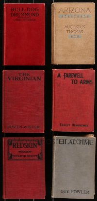 6t0070 LOT OF 6 GROSSET & DUNLAP MOVIE EDITION HARDCOVER BOOKS 1910s-1930s Bulldog Drummond & more!