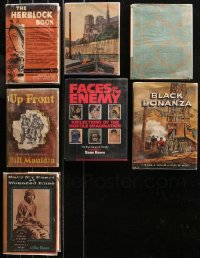 6t0065 LOT OF 7 HARDCOVER BOOKS WITH DUST JACKETS 1920s-1980s Faces of the Enemy & more!