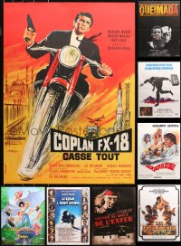 6t1100 LOT OF 15 FORMERLY FOLDED 23X32 FRENCH POSTERS 1960s-2000s a variety of movie images!