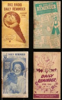 6t0097 LOT OF 4 RKO RADIO DAILY REMINDER SOFTCOVER BOOKS 1946 great images & information!