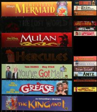 6t1040 LOT OF 28 5X25 MYLAR MARQUEES 1990s from a variety of different movie titles!