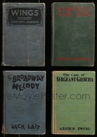 6t0076 LOT OF 4 GROSSET & DUNLAP MOVIE EDITION HARDCOVER BOOKS 1920s Wings, Broadway Melody & more!