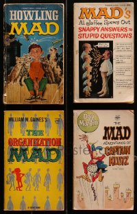 6t0114 LOT OF 4 MAD PAPERBACK BOOKS 1960s all with great cartoon cover art!
