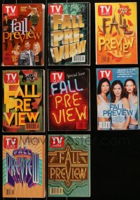 6t0195 LOT OF 8 TV GUIDE FALL PREVIEW MAGAZINES 1993-2002 filled with cool images & articles!