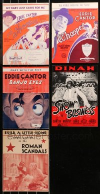 6t0528 LOT OF 5 EDDIE CANTOR SHEET MUSIC 1930s-1950s Whoopee, Banjo Eyes, Roman Scandals & more!