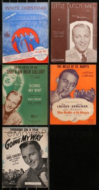 6t0529 LOT OF 5 BING CROSBY SHEET MUSIC 1930s-1940s Holiday Inn, Going My Way, Little Dutch Mill