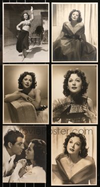 6t0538 LOT OF 6 HEDY LAMARR 10X13 DELUXE RE-STRIKE PHOTOS 1970s great portraits of the beautiful star!