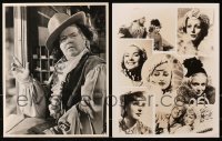6t0541 LOT OF 2 11X14 REPRO DELUXE PHOTOS 1980s W.C. Fields + montage of top Fox actresses!