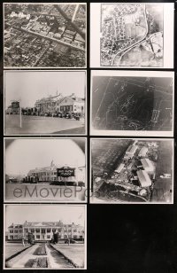 6t0536 LOT OF 7 11X14 REPRO PHOTOS OF HOLLYWOOD STUDIOS 1980s great early images of studio lots!