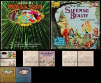 6t0504 LOT OF 4 DISNEYLAND 33 1/3 RPM RECORDS 1950s-1960s story books for the animated features!