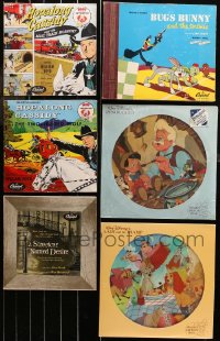 6t0501 LOT OF 5 45 AND 33 1/3 RPM RECORDS 1950s-1980s Bugs Bunny, Disney, Hopalong Cassidy!