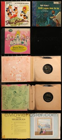 6t0506 LOT OF 3 WALT DISNEY 45 AND 78 RPM RECORD SETS 1940s-1950s Three Caballeros, Snow White!