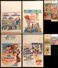 6t0008 LOT OF 11 WINDOW CARDS 1940s-1950s great images from a variety of different movies!