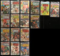 6t0156 LOT OF 16 CONAN THE BARBARIAN COMIC BOOKS 1970s-1980s Marvel Comics series!