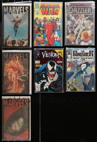 6t0167 LOT OF 7 MARVEL COMIC BOOKS 1980s-1990s Infinity War, Venom, Punisher, Dazzler, Marvels!