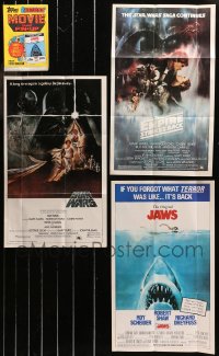 6t0793 LOT OF 3 FOLDED 12X20 TOPPS POSTERS WITH BAG 1981 Star Wars, Empire Strikes Back, Jaws!