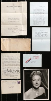 6t0792 LOT OF 3 NINA FOCH SIGNED LETTERS AND 1 8X10 STILL 1947-1955 great content!