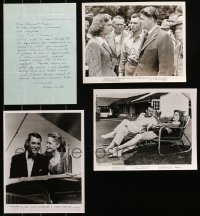 6t0795 LOT OF 3 ALEXIS SMITH PHOTOS AND 1 SIGNED LETTER 1940s-1950s with Reagan, Grant & Brady!