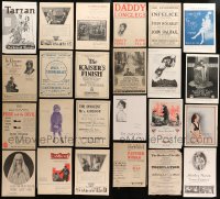 6t0512 LOT OF 24 ENGLISH TRADE ADS 1918-1920 great images from a variety of silent movies!