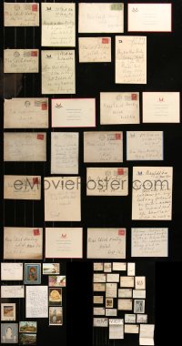 6t0747 LOT OF 84 GERALDINE FARRAR LETTERS, CHRISTMAS CARDS, AND POSTCARDS 1920s-1950s cool content!