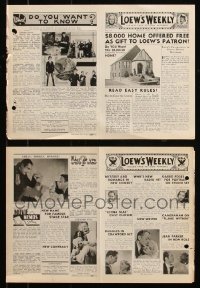 6t0798 LOT OF 2 LOEW'S WEEKLY HANDOUTS 1935 ads for Bride of Frankenstein & Mark of the Vampire!