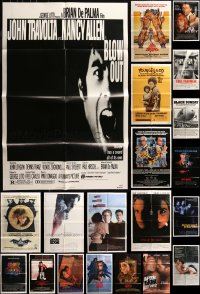 6t0349 LOT OF 20 FOLDED 1970S-80S NEO-NOIR ACTION THRILLER ONE-SHEETS 1970s-1980s cool movie images!