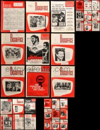 6t0232 LOT OF 33 BOX OFFICE 1972 EXHIBITOR MAGAZINES 1972 great images & info for theater owners!