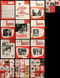 6t0223 LOT OF 50 BOX OFFICE 1973 EXHIBITOR MAGAZINES 1973 great images & info for theater owners!