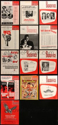 6t0249 LOT OF 13 BOX OFFICE 1973 EXHIBITOR MAGAZINES 1973 great images & info for theater owners!