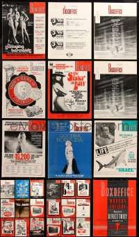 6t0238 LOT OF 28 BOX OFFICE 1975 EXHIBITOR MAGAZINES 1975 great images & info for theater owners!
