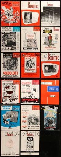 6t0239 LOT OF 26 BOX OFFICE 1975 EXHIBITOR MAGAZINES 1975 great images & info for theater owners!
