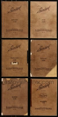 6t0143 LOT OF 6 STANDARD 1928 CASTING DIRECTORIES 1928 information on silent & talking actors!