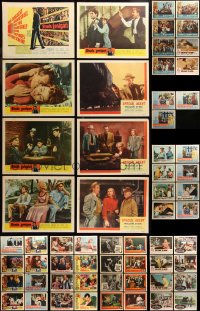 6t0418 LOT OF 91 LOBBY CARDS 1940s-1960s incomplete sets from a variety of different movies!