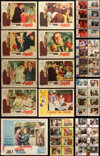 6t0420 LOT OF 89 LOBBY CARDS 1950s-1970s incomplete sets from a variety of different movies!