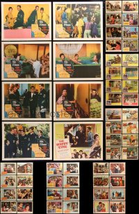 6t0423 LOT OF 77 LOBBY CARDS 1950s-1960s incomplete sets from a variety of different movies!