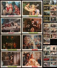 6t0465 LOT OF 39 WALT DISNEY LOBBY CARDS 1950s-1970s incomplete sets from live action movies!