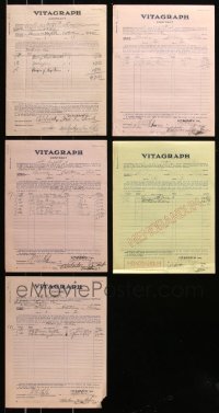 6t0556 LOT OF 5 VITAGRAPH BOOKING CONTRACTS 1924-1925 from the studio to theater owners!