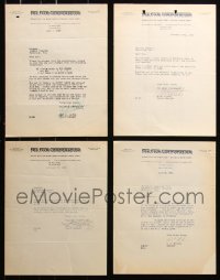 6t0557 LOT OF 4 FOX FILMS BOOKING LETTERS 1926-1928 from the studio to theater owners!