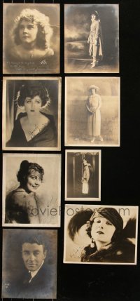 6t0732 LOT OF 8 SILENT STAR DELUXE 8X10 STILLS 1910s-1920s portraits with facsimile signatures!