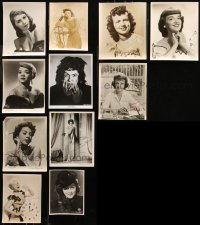 6t0725 LOT OF 11 SIGNED 8X10 STILLS 1940s-1970s great portraits over several decades of actresses!