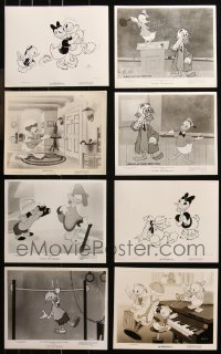 6t0806 LOT OF 15 DONALD DUCK UNMARKED RE-RELEASE OF RE-STRIKE 8X10 STILLS 1970s Disney cartoons!