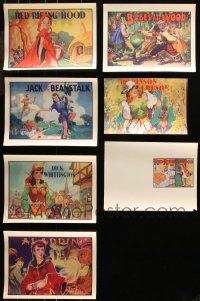 6t0774 LOT OF 7 ENGLISH STAGE PLAY HERALDS 1930s great art of female leads in classic fairy tales!