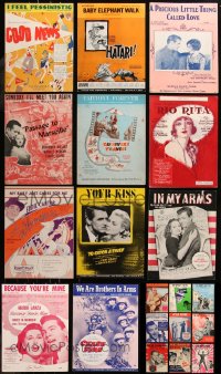 6t0522 LOT OF 20 SHEET MUSIC 1920s-1960s great songs from a variety of different movies & more!