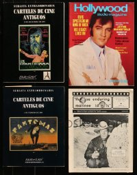 6t0219 LOT OF 4 AUCTION CATALOGS AND MAGAZINES 1970s-2000s Elvis Presley, movie posters & more!