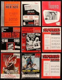 6t0252 LOT OF 9 BOX OFFICE AND OTHER EXHIBITOR MAGAZINES 1950s-1970s info for theater owners!