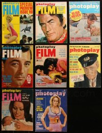 6t0196 LOT OF 8 PHOTOPLAY ENGLISH MOVIE MAGAZINES 1965-1969 filled with great images & articles!